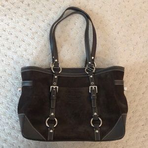Coach suede and leather bag